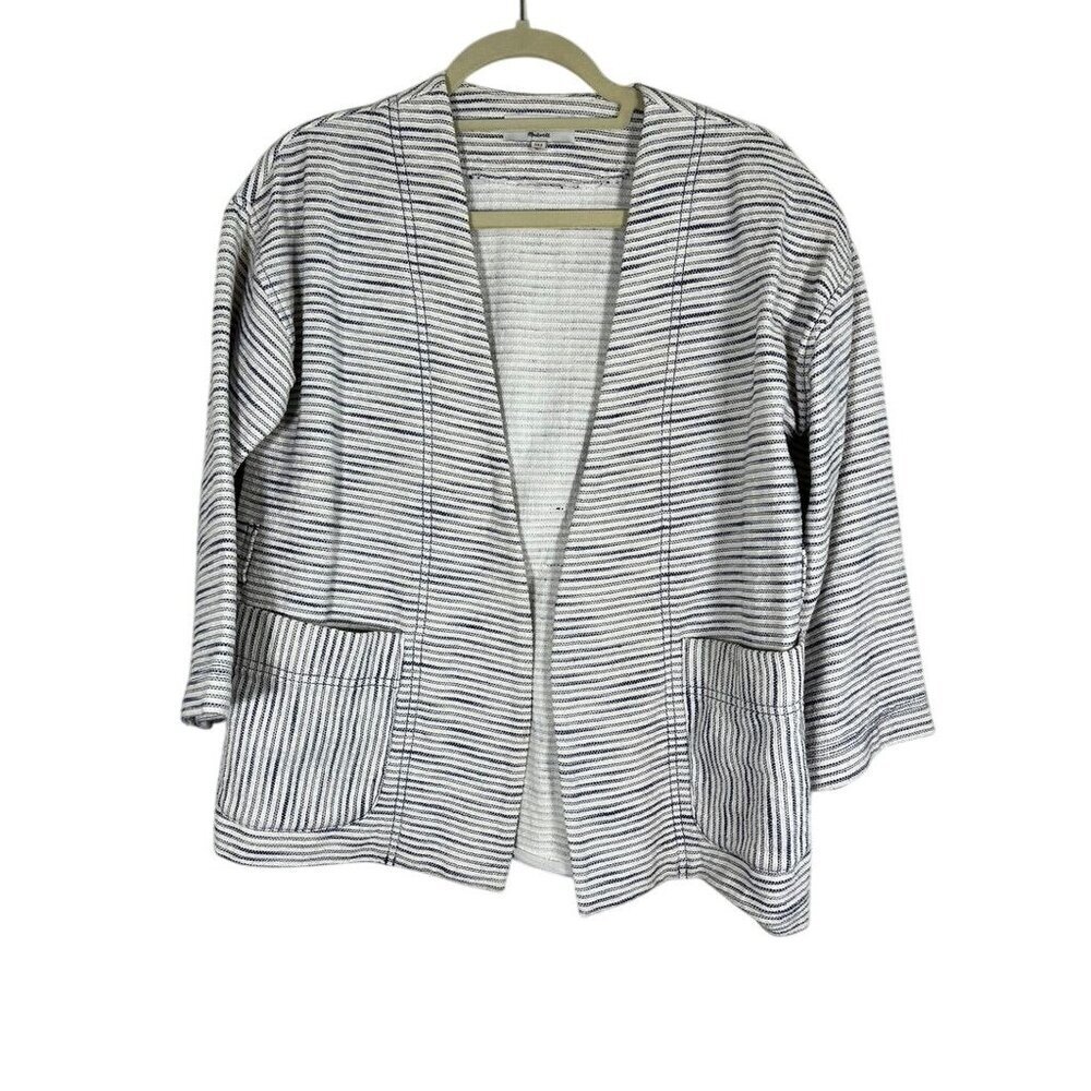 Madewell Retro Striped Blazer Tank XXS Textured Old Money Classic Chic Preppy‎